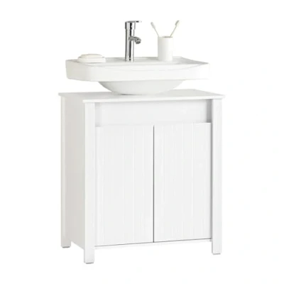 Abbildung von SoBuy Waschbeckenunterschrank BZR101 Badschrank Waschtisch Badezimmerschrank Unterschrank Badmöbel