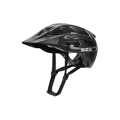 Abbildung von Sparco Unisex SPCSE300BK eMobility SE300 Sporthelm Schwarz Größe L (58 61 cm) Stark und leicht für Fahrrad, Roller, Large