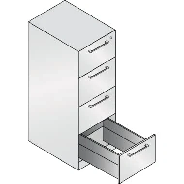 Abbildung von CP Hängeregistraturschrank Asisto 146225411S10156 A4 1 bahnig silbergr