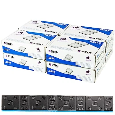 Abbildung von Klebegewichte für Alufelgen Edgy Slim Black 60g (5g + 10g Schwarz) 400 Stück Auswuchtgewichte Kleberiegel