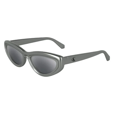 Abbildung von Calvin Klein Jeans Unisex Sonnenbrille, Größe: 55, Grey silver