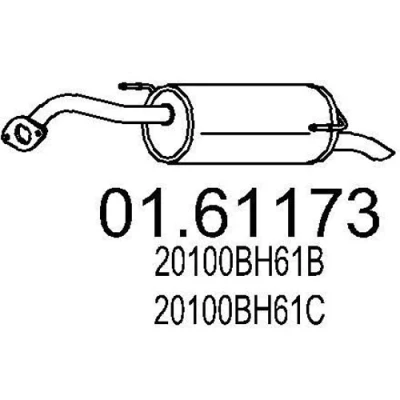 Abbildung von MTS 01.61173 Endschalldämpfer 890 NISSAN: Note I