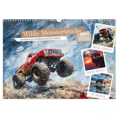 Abbildung von Wilde Monstertrucks (Wandkalender 2025 DIN A3 quer), CALVENDO Monatskalender