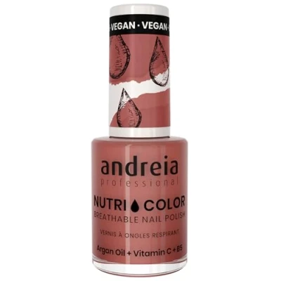 Abbildung von Andreia Professional NutriColor Atmungsaktiver Nagellack Veganer und Tierversuchsfreier Nagelkunst mit langanhaltendem Glanz Finish Farbe NC9 Pink 10.5ml