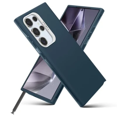 Abbildung von CYRILL von Spigen UltraColor kompatibel mit Samsung Galaxy S24 Ultra, [Staubfrei] Premium TPU Schutzhülle Case Cover (2024) Deepsea