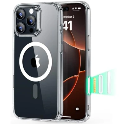 Abbildung von ESR für iPhone 16 Pro Max Hülle, kompatibel mit MagSafe, stoßfester militärnorm Schutz, magnetische Handyhülle Max, Classic Hybrid Hülle (HaloLock), Klar