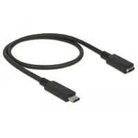 Abbildung von DeLock Kab USB3.1 C&gt; USB Type C Buchse Verlängerung 0.5 m Schwarz Kabel Digital/Daten, 85532