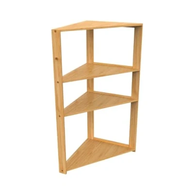 Abbildung von 7H SEVEN HOUSE Eckregal aus Bambus mit 3 Ebenen, 80 x 36,6 33,5 cm, 7 Stück