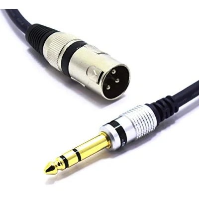 Abbildung von VITALCO XLR Männlich auf 6,3mm Stereo Klinke Kabel 3m Mikrofonkabel 3 Polig 6,3 TRS Klinkenstecker Adapter
