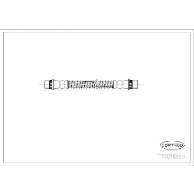 Abbildung von CORTECO 19018889 Bremsschläuche Hinterachse 199 PEUGEOT: 106 I Schrägheck, II CITROËN: Saxo AX