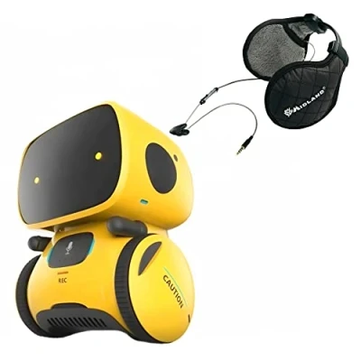 Abbildung von PNI Robo One interaktives Smart Roboter Paket, Sprachsteuerung, Touch Tasten, gelb +Subzero Kopfhörer Code C936.19