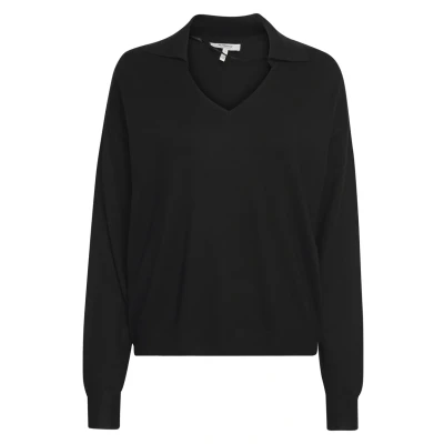 Abbildung von b.young Bypimba Collar Strickpullover, Damen, Größe: Large, Black