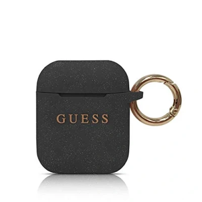 Abbildung von Guess GUACCSILGLBK Cover Silikon Kollektion für Apple Airpods 1 &amp; 2, Schwarz