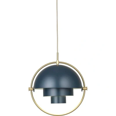 Abbildung von GUBI Hängeleuchte Multi Lite, Ø 36 cm, messing/dunkelblau