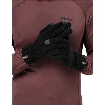 Abbildung von JACK Wolfskin RIB Glove Fingerhandschuh, Größe: Medium, Black
