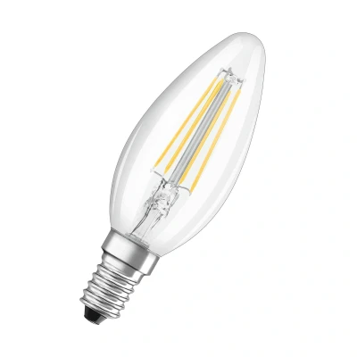Abbildung von OSRAM SUPERSTAR+ CLASSIC B FIL 40 LED Lampe, E14, Minikerzenform, 2,9W, 470lm, 2700K, warmweißes Licht, dimmbar, Filament Technologie, sehr geringer Energieverbrauch, Energieeffizienzklasse C