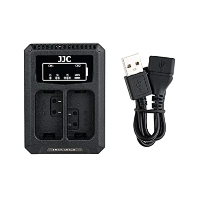 Abbildung von JJC USB Dual Akku Ladegerät Adapter für Nikon Z30 Z50 Zfc Digitalkamera EN EL25