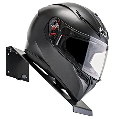 Abbildung von BESTUNT Helmhalterung Für Motorrad Halter Regal Rack Lagerung Fixierung Berg an der Wand Schwarz