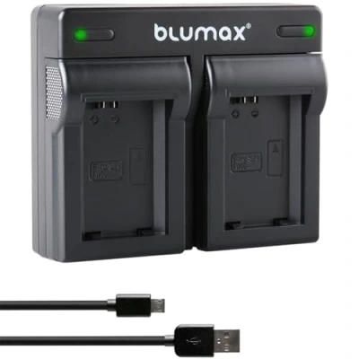 Abbildung von blumax Dual Charger für Sony NP FW50 Akkus Ladegerät ist Kompatibel mit Alpha 7 II 7R 7S 6400 6500 / NEX F3 DSC RX10 IV/ZV E10