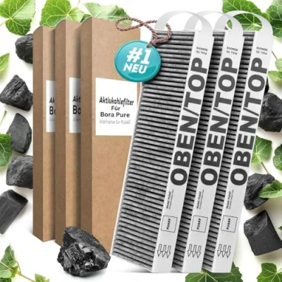 Abbildung von KF3TEC® Aktivkohlefilter Set (3 Filter) für Bora Pure Puakf, Ihr Umluftkochfeld PURU oder PUXU
