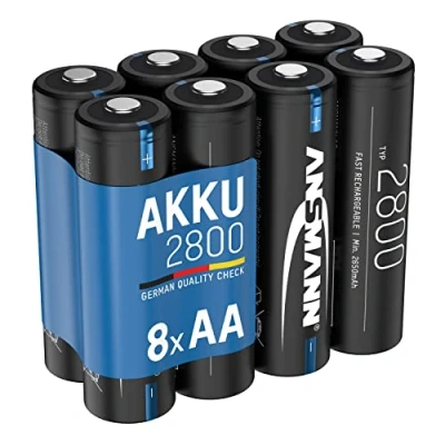 Abbildung von ANSMANN AG Akku Mignon AA, min. 2650 mAh 1,2V, 8 Stück, hohe Kapazität 2850 (1.2 V)