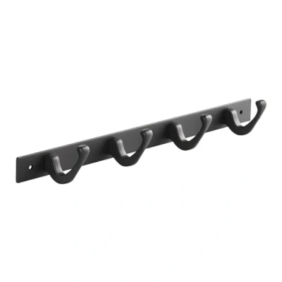 Abbildung von SO TECH® Hakenleiste Blackline FORTE schwarz pulverbeschichtet, (1 St), Länge 345 mm mit 4 Haken