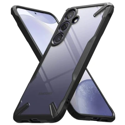 Abbildung von Ringke Fusion X Case Kompatibel mit Samsung Galaxy S24 Plus Hülle 6,7 Zoll, Stoßfest TPU Bumper Handyhülle Handschlaufe Loch Black