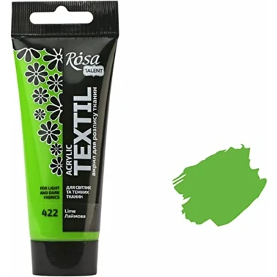 Abbildung von Krevo Art Stoffmalfarben Stofffarben Waschfest Textilfarbe limettengrün Acrylfarbe Wasserbasis 60ml Tube waschmaschinenfest zum Fixieren Deckend für helle und dunkle Stoffe