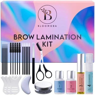 Abbildung von Augenbrauen Lifting Set, Brow Set 6 8 Wochen, 15 Anwendungen, DIY Laminierung Lamination Kit mit Anleitung, Sicher &amp; Effektiv Lift