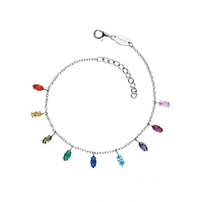 Abbildung von Engelsrufer Armband aus Sterlingsilber mit Zirkoniasteinen Multicolor, Länge: 17cm + 3cm, ERB FLY ZIM