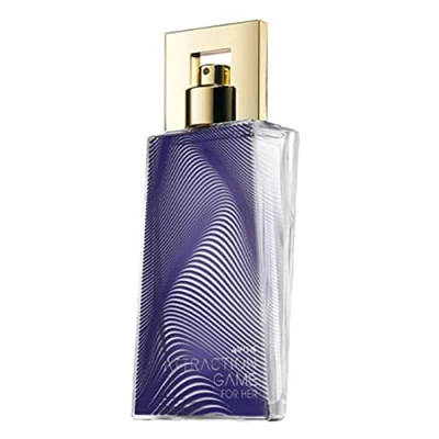 Abbildung von Avon Attraction Game Eau de Parfum 50ml neuer Duft aus der Serie hypnotischer Akkord für Damen.