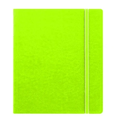 Abbildung von FILOFAX REFILLABLE NOTEBOOK CLASSIC, 9.25&quot; x 7.25&quot; Pear Elegant leather look cover with moveable pages Elastic closure, index, pocket and page marker (B115907U)