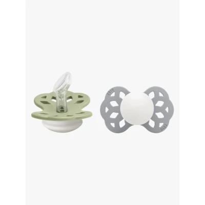 Abbildung von BIBS Infinity Schnuller 2er Pack Silikon Größe 1 Anatomisch, Sage GLOW/Cloud GLOW