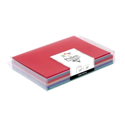 Abbildung von Clairefontaine 20915C Korrespondenzset mit 20 Umschlägen Pollen C6 (114x162 mm) und Karten 11x15,5 cm, 1 Set, Traditionelle Weihnachten