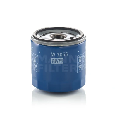 Abbildung von MANN FILTER W 7056 Ölfilter M 22 X 1.5 mit einem Rücklaufsperrventil Anschraubfilter OPEL: Mokka / X, Karl, Astra K Kasten Kombi