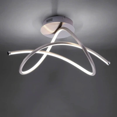 Abbildung von JUST LIGHT Deckenleuchte VIOLETTA, LED fest integriert, Warmweiß, inklusive festverbaute LED, aus Stahl gefertigte Deckenlampe