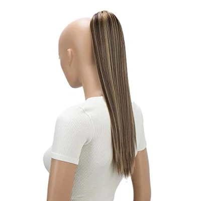 Abbildung von CAISHA 55cm Haarteil Nina mit Kordelverschluss Zopf Haarverlängerung Glatt Rotbraun Blond Mix PH511