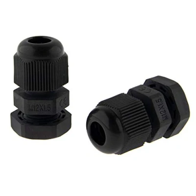 Abbildung von SeKi 10 x Kabelverschraubung M12 3 6,5mm, schwarz metrische Kabelverschraubung, grau (RAL7035)
