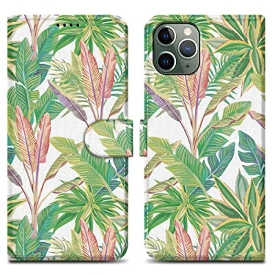 Abbildung von Cadorabo Hülle kompatibel mit Apple iPhone 11 PRO Handyhülle ausim Muster Design Premium Kunst Leder Flip Klappbare Stoßfeste Magnetische [Standfunktion] Case für in Grün