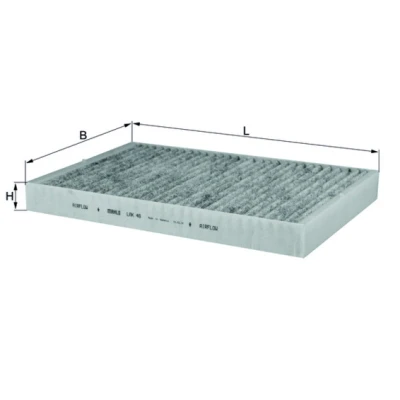 Abbildung von MAHLE ORIGINAL LAK 46 Innenraumfilter Aktivkohlefilter 307,0 194 30,0 AUDI: A6 C5 Limousine, Avant, Allroad