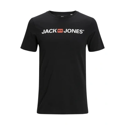 Abbildung von Jack &amp; Jones Jjecorp LOGO CREW NECK Tshirt print, Herren, Größe: Small, Black