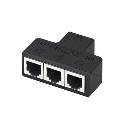 Abbildung von Telefon Splitter Adapter, 3 Wege /4 Anschlussdose, verlustfreie Übertragung, RJ11 6P6C Splitter, Telefonleitungsverteiler