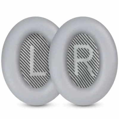 Abbildung von QC35 Ohrpolster ii Ersatz für Bose Quietcomfort 35/35ii/25/15, QC2 AE2/AE2i/AE2w, SoundLink/SoundTrue Around Ear Kopfhörer, mit Premium Memory Schaum &amp; Proteinleder (Grau)
