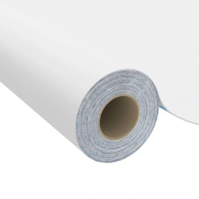 Abbildung von vidaXL Wandpaneel Selbstklebende Möbelfolie Weiß 500 x 90 cm PVC Schrank Folie Beklebung
