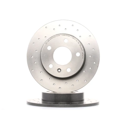 Abbildung von BREMBO XTRA LINE 08.7627.1X Bremsscheibe 264 10 5 voll, gelocht beschichtet mit Schrauben OPEL: Astra H Schrägheck, Meriva B, Combo C Tour
