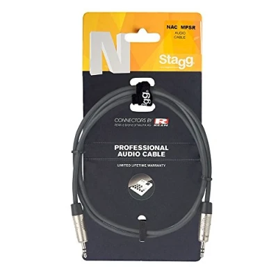 Abbildung von Stagg 25019320 Audiokabel (1m, 2x Mini Stereo Klinke 3,5 mm)