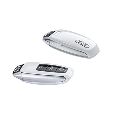 Abbildung von Audi 4N0071208AS9R Schlüsselblende Cover, mit Ringe Logo, nur für Schlüssel 8Y0959754 4N0959754 (gletscherweiß)