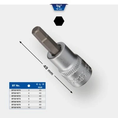 Abbildung von KS TOOLS BT021876 Steckschlüsseleinsatz 10,0, 10 Innensechskant