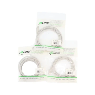 Abbildung von InLine 34330H USB 2.0 Kabel, A an A, beige, 3m
