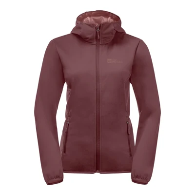 Abbildung von Jack Wolfskin Windhain Softshelljacke, Damen, Größe: Large, Red ochre